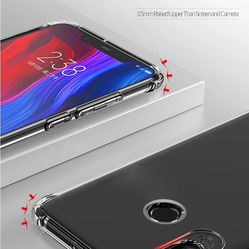 2-в-1 закаленное стекло + чехол для Redmi 7A Note 7 Защитный Чехол подушки силиконовые
