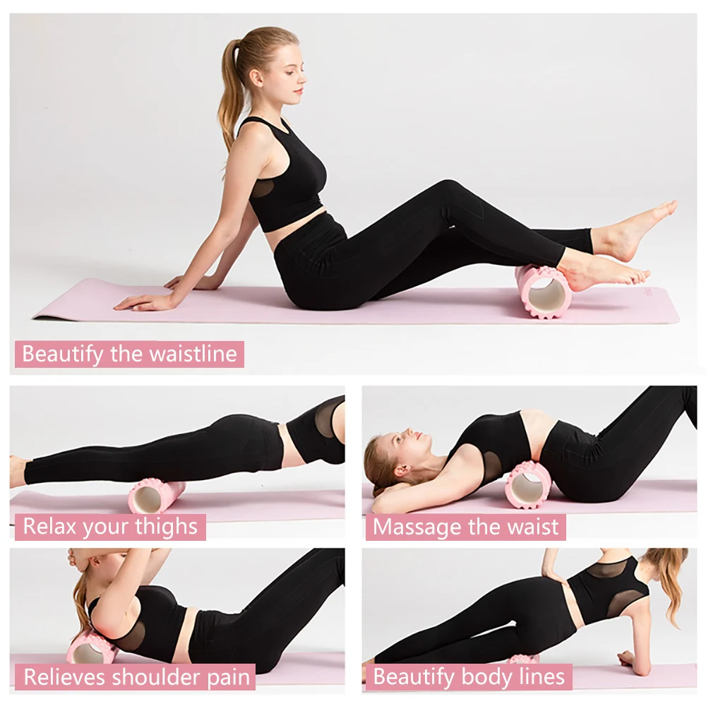 Полый валик для йоги массажер мышц начинающих волка зубная палка ролик фитнеса