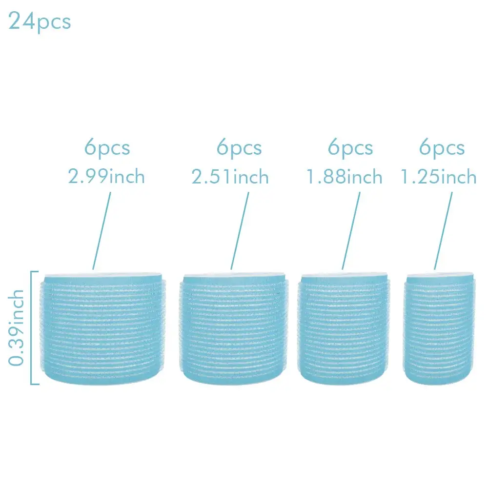 

Jumbo Hair Rollers Hair Curlers. 3 inch Large Self Grip Hair Curlers No heat Curlers Hair Rollers with Clips & Comb.35 Pack