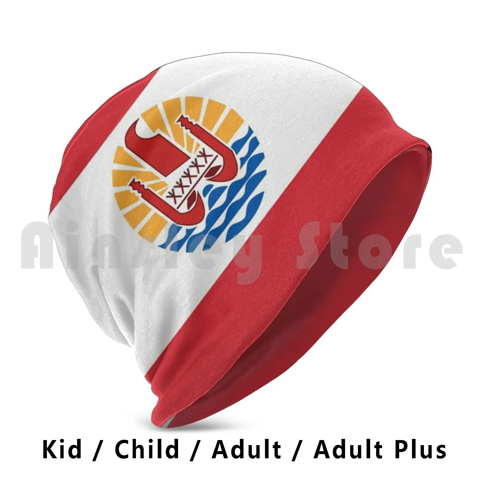 Вязаная шапка с принтом во Французской Полинезии 250 Мадагаскарский