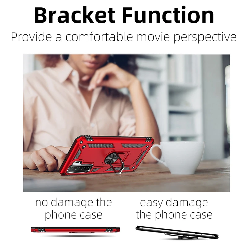 

Magnetic Ring Bracket Phone Case For Huawei P30 P40 Lite Case On For Huawei P20 Pro P Smart 2019 Z Heavy Duty Protective Cover
