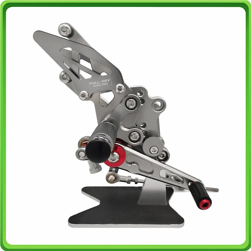 

Adjustable Rearsets rear set sets footrest foot pegs pedal For Kawasaki Ninja 300 Z300 EX300 2013 2014 2015 2016 2017 Gray
