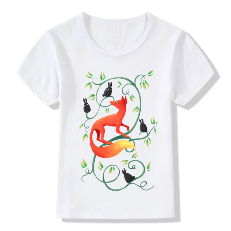 

2019 Bunnies And A Fox Print Funny T-Shirts For Children Boys and Girls Summer Tees Kids Tops Novelty Casual Baby Shirt,ooo2058