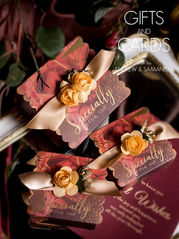 

20 шт Бумага конфеты коробки, свадебные сувениры подарки для гостей Baby Shower вечерние свадебные принадлежности упаковочный пакет для конфет к...