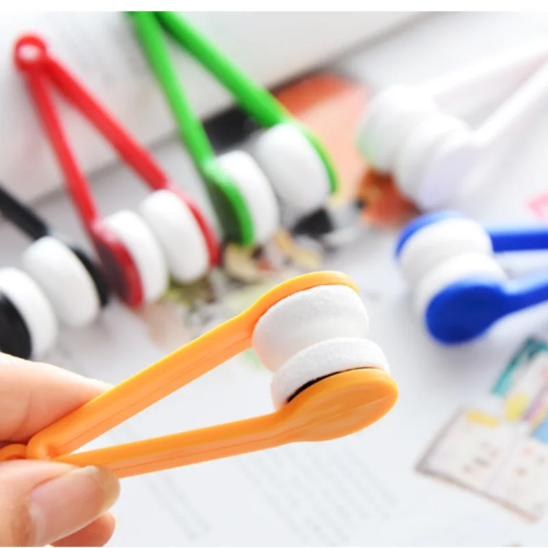 

New 1PC 5 Colors Mini Microfiber Two-side Sunglasses Brush Eyeglass Cleaner Spectacles Rub Cleaner Glasses Clean Tool