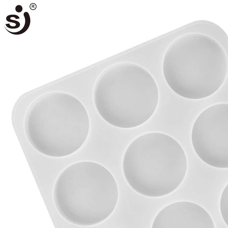 Круглые силиконовые формы для мыла SJ с 9 полостями рукоделие сделай сам 3d форма