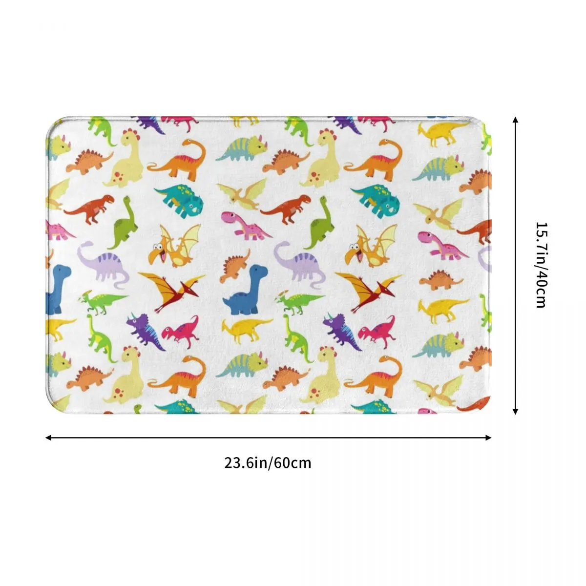 Полиэстеровый коврик с рисунком динозавра для ног противоскользящий