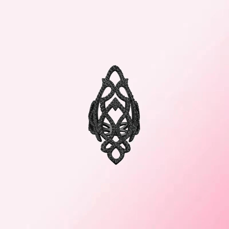 

1:1 Make 925 Sterling Silver Custom Natural Style Vine Hollow Fashion Ring