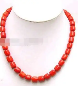 

AAA NATURAL 11mm Thick Slice Orange Coral Necklace for Women 1 Strands 17" Chokers
