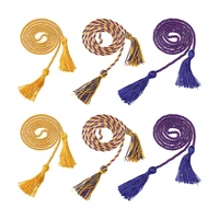 3 styles polyester graduation honor rope tassel pendant cord for diy jewelry sewing crafts bachelor gown costume home decoration