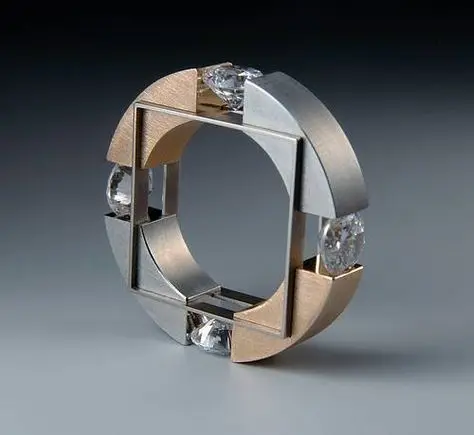 Женский новый дизайн современное Золотое серебряное круглое циркониевое кольцо