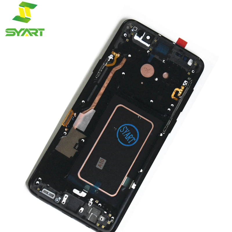 Pantalla LCD AMOLED para Samsung Galaxy S9 Plus, sin puntos muertos, color negro, con Marco, G965, G965F-2
