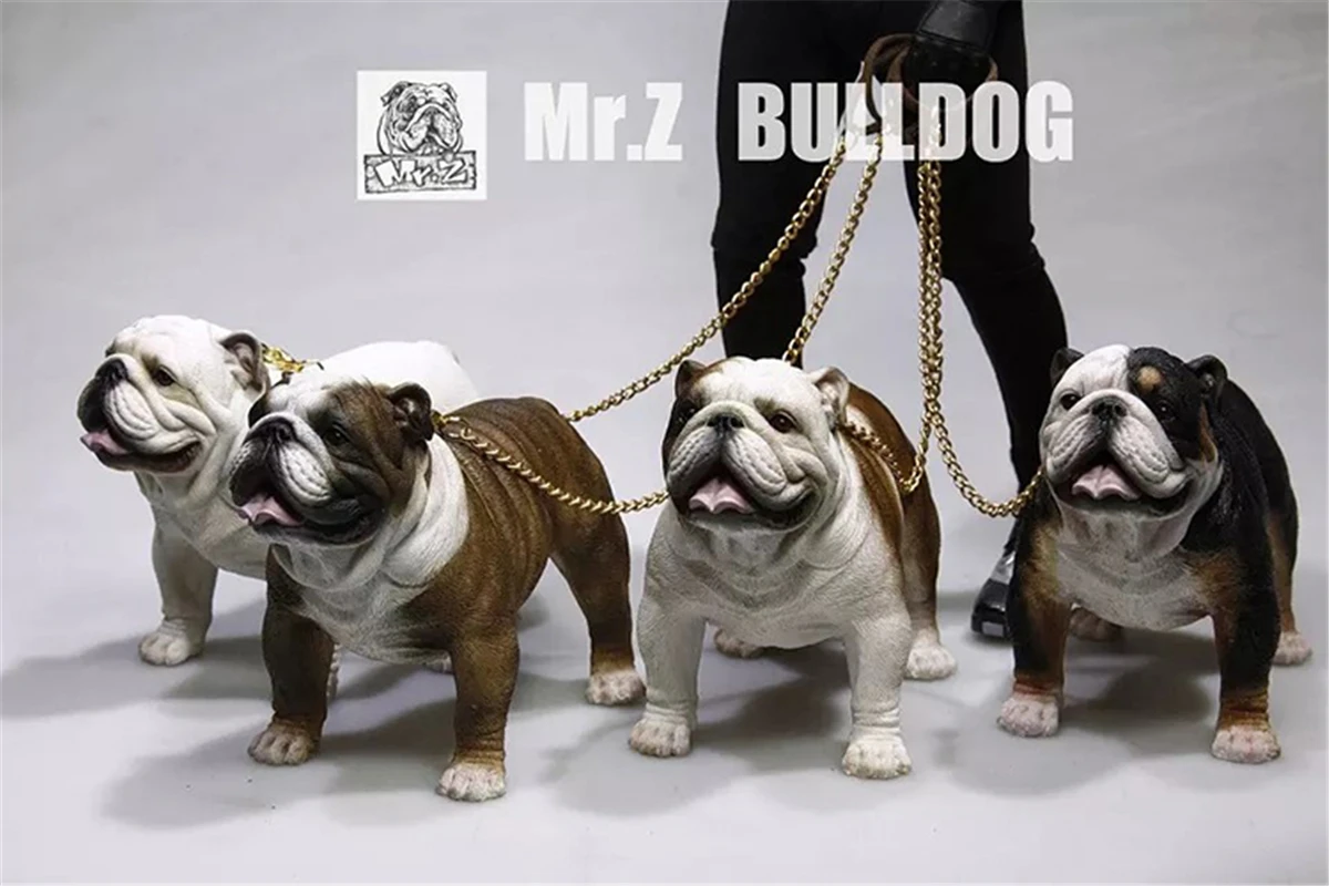 

Mr.Z 1:6 Scale British Bulldog Bull Dog Pet Healing Figure Animal Model Toy Collector Desktop Decoration Adult Gift