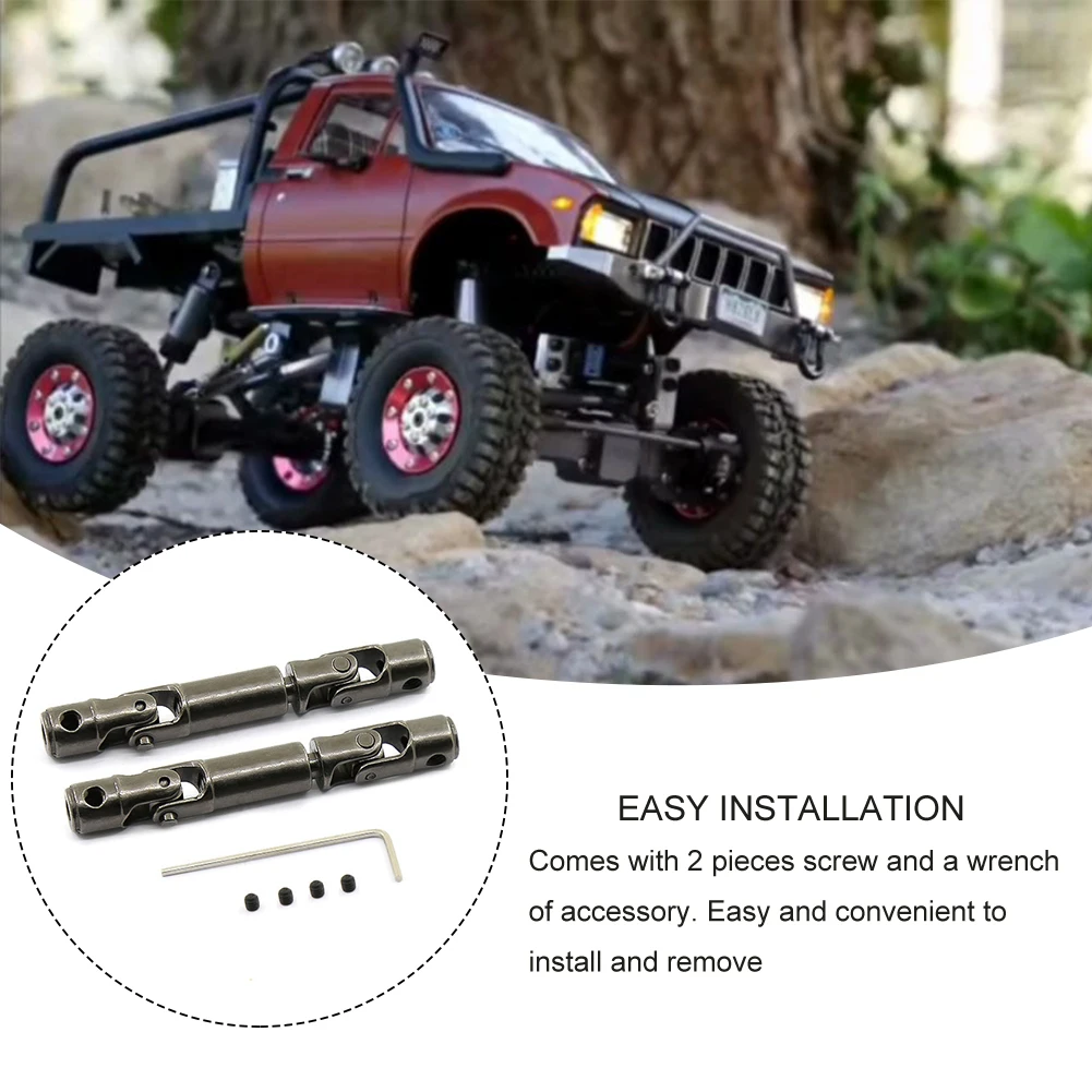 

With Screws Easy Install Universal Replacement Part Durable Transmissions Toy Metal RC Car Drive Shaft DIY Model For WPL D12