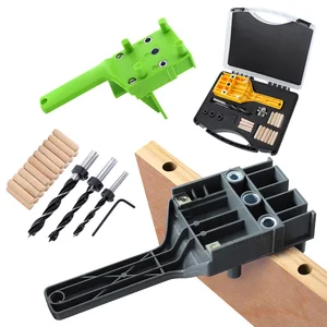 Джиг для дюбеля из АБС-пластика, карманное отверстие, ручной джиг для дрели с направляющим сверлом 6 8 10 мм, набор сверл, карманный джиг для древесины