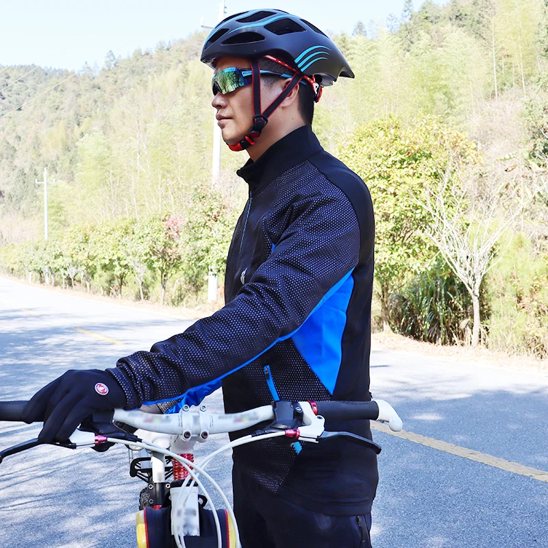 WOSAWE зимняя Флисовая теплая велосипедная куртка ветровка спортивная одежда для