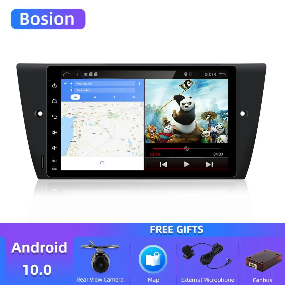 Автомагнитола Bosion на Android 10 0 с сенсорным экраном 9 дюймов автомобильный DVD-плеер