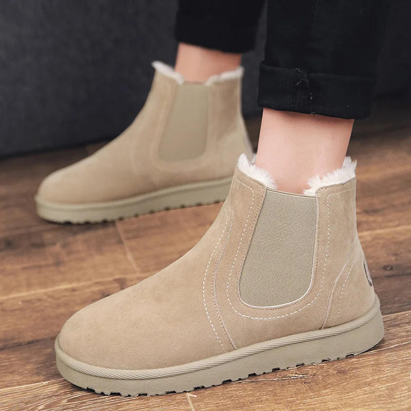 

Классические мужские ботинки Nice Vogue Нескользящие зимние ботинки повседневная легкая зимняя обувь мужские парные ботильоны без шнуровки