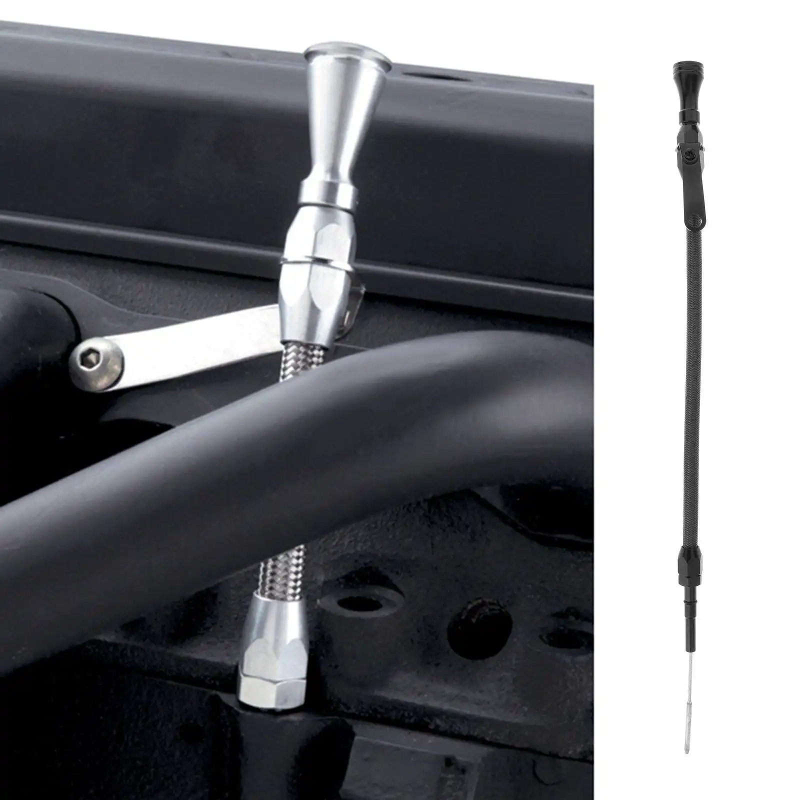 

Stainless Steel LS Engine Dipstick Oil Flexible Tube for Holden Commodore VT VX Engines Easy installation Lightweight