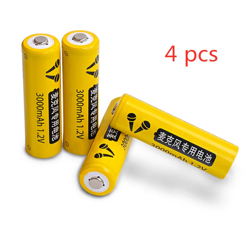 4pcs Leise много AA 3000mah перезаряжаемая батарея для KTV микрофона RC игрушечная мышь 1,2 v nimh 2A чехол с батареей Прямая поставка - Цвет: 4pcs