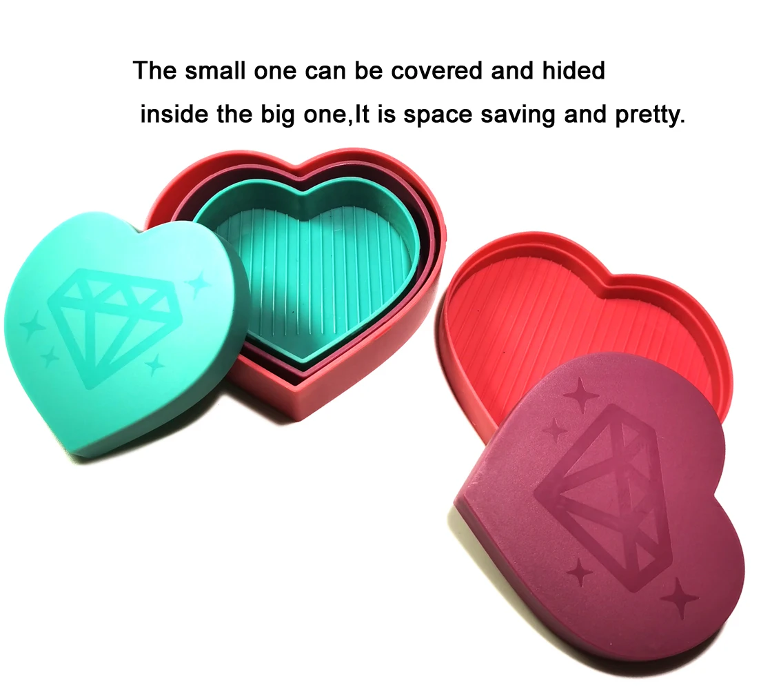 Лоток для алмазной живописи лоток сортировки бисера дрели в форме сердца наборы