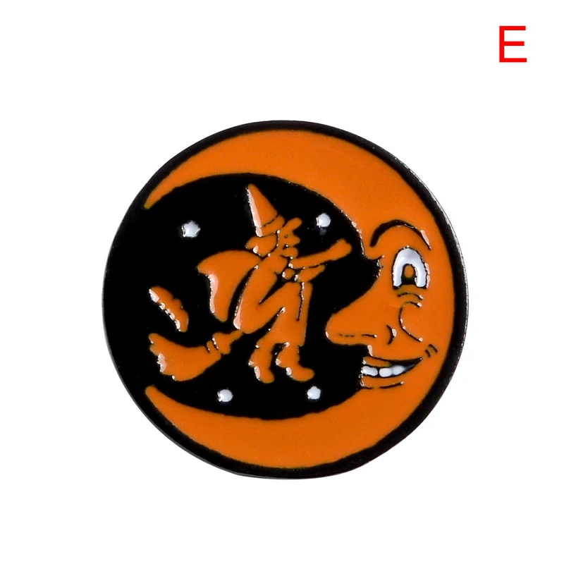 Милая эмалированная брошь на булавке в виде летучих мышей и тыквы стиле