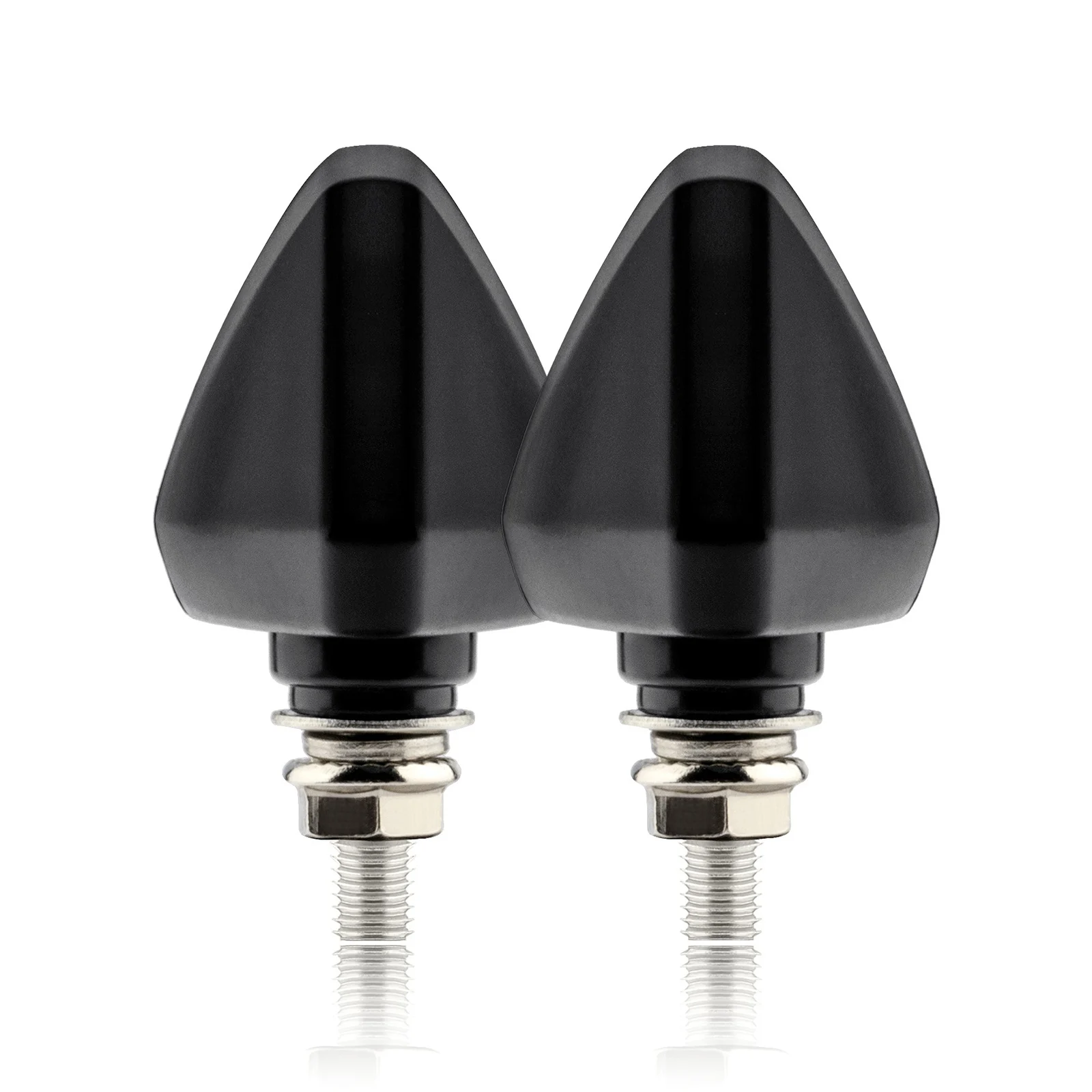 

2Pcs 12V Motorcycle LED Turn mark Brake Lamp Triangular Guide Double light Scooter ATV Taillight Yellow with Red E11 Mark