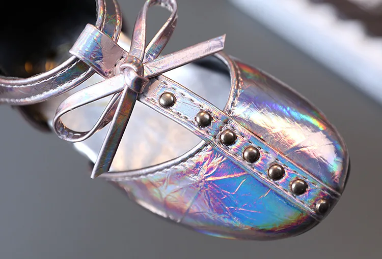 

2021 Spring New Children Leather Shoes Princess Shoes Fashion Kids Shoes Dance Bright for Party Chic Shoes for Girls Flats Hot