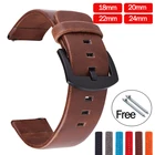 Ремешок из натуральной кожи для часов Amazfit, сменный Браслет для Samsung Galaxy Watch 46 мм 42 мм Gear S3 24 мм 22 мм 20 мм 18 мм