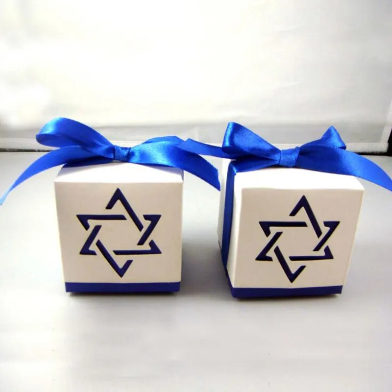 

Star of Laser Cut Favor Box Paper Candy Boxes Favor Boxes 100pcs