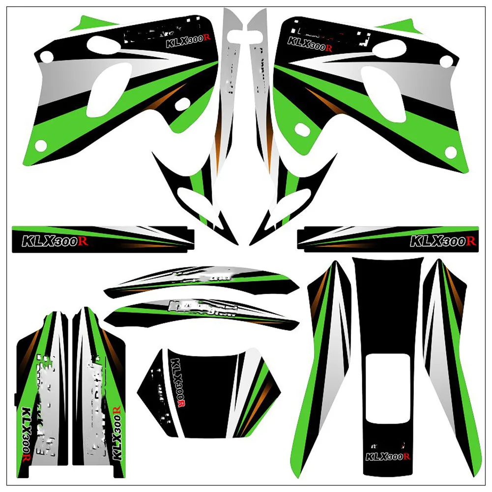 Набор стикеров для KAWASAKI KLX250 KLX 250 1993 1994 1995 1996 1997 300 KLX300 набор графических фонов