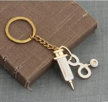 Шприц Доктор Кто стетоскоп креативная личность симпатичный брелок из сплава