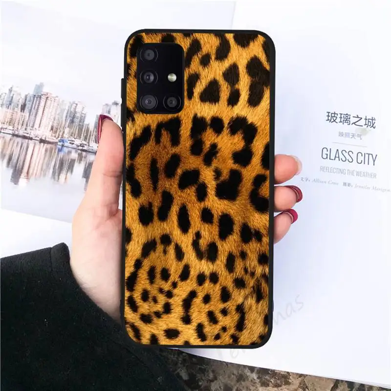 

leopard print Phone Case black For Samsung galaxy S 21 20 10 8 A 51 71 50 21s 70 40 20 20e note 10 plus Ultra 5g fe