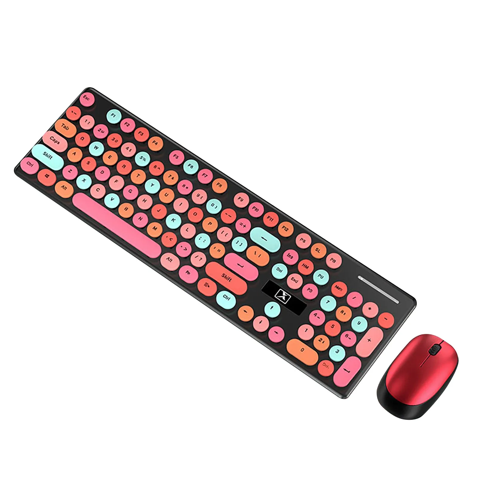 

2.4G Wireless Keyboard And Mouse Protable Mini Keyboard Mouse Combo Set Punk Keycap For Notebook Laptop Desktop Computer #BL3