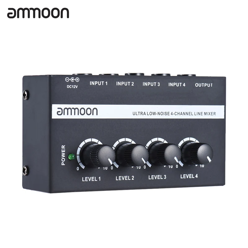 Микшерная консоль ammoon MH400 MX400 4-канальный ультракомпактный с низким уровнем шума
