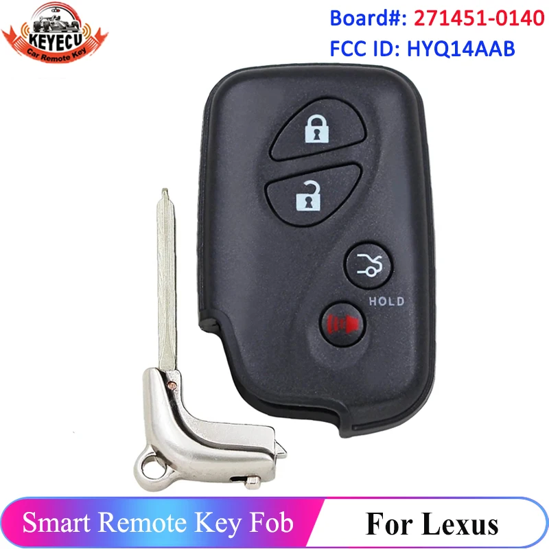 

KEYECU HYQ14AAB 271451-0140 Board Keyless Remote For Lexus ES350 GS300 GS430 GS450h GS460 IS250 IS350 LS460 LS600h Smart Key Fob