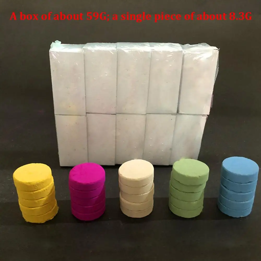 5 шт. красочные дымовые таблетки сгорание смог торт эффект дымовая бомба