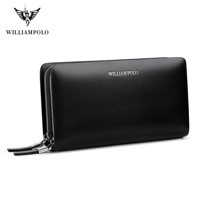 WILLIAMPOLO, мужской кошелек, натуральная кожа, кошелек, модный, Повседневный, Lonog, бизнес стиль, мужской клатч, кошельки, мужские сумки, PL239