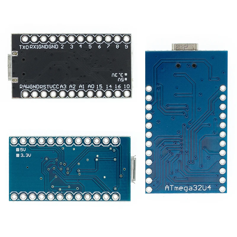 Pro Micro ATMEGA32U4 5V/16 МГц модуль с Загрузчиком для arduino Мини USB/Micro USB 2 ряда штыревой