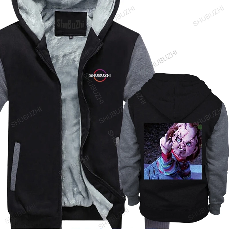 

man winter warm black sweatshirt streetwear hoodie Male Best Selling Chucky male shubuzhi cotton hoodies thick jacket zipper