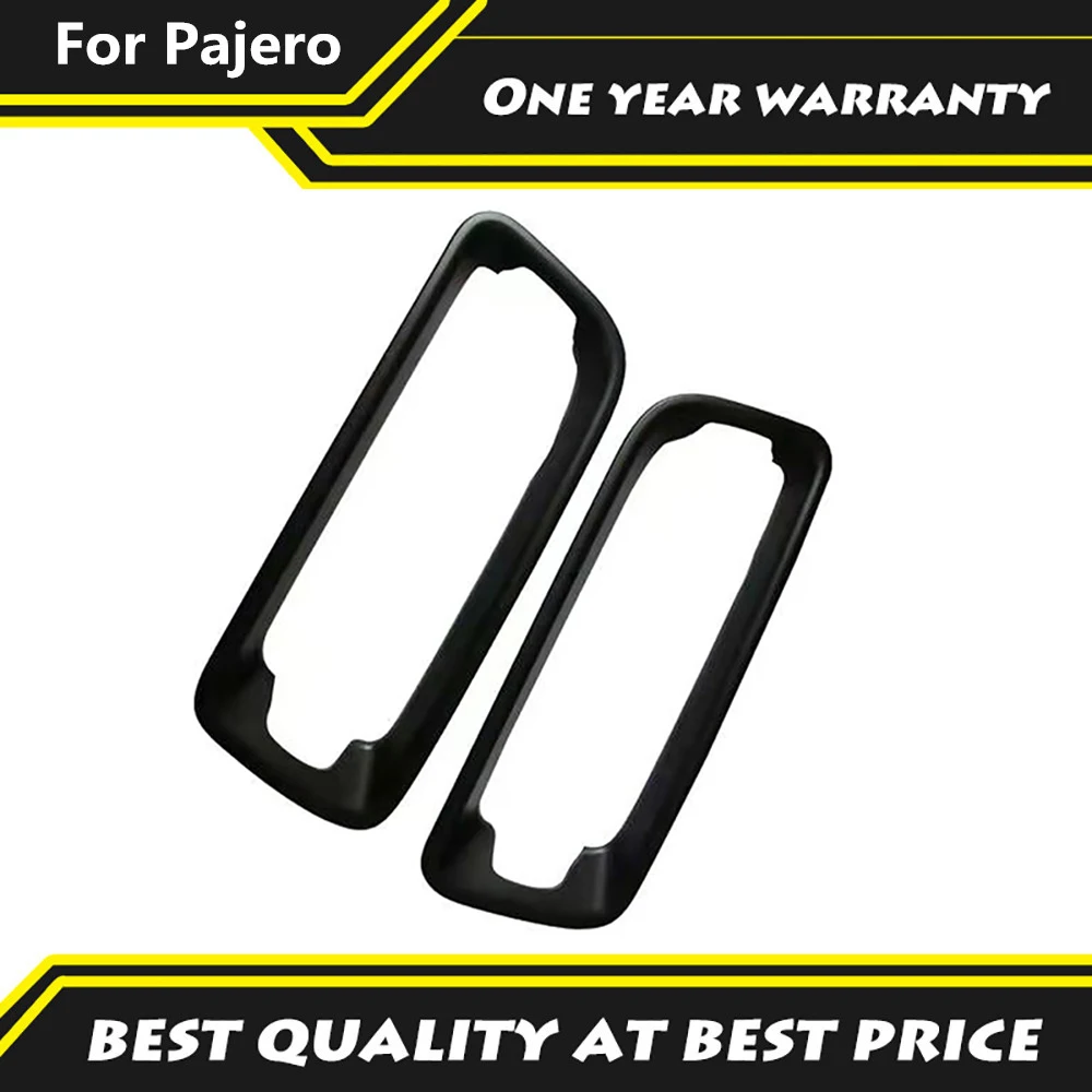 

For Mitsubishi Pajero 2007-2021 ABS Black Matte Front Fog Lamp Decorative Cover Car Protection Accessories
