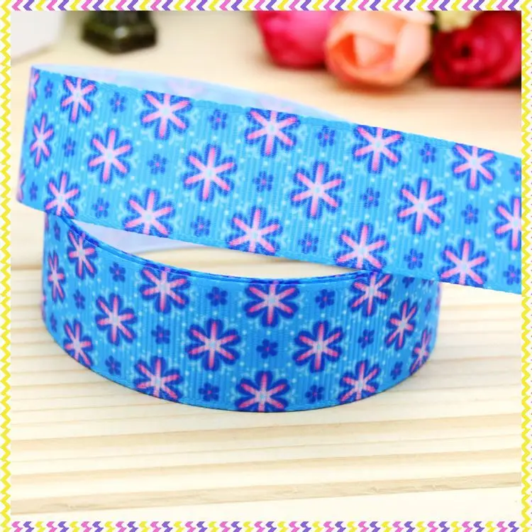 

DHK 7/8 ''5 ярдов, корсажная лента с принтом снежинок, головной убор, бант для волос, сделай сам, украшение для вечеринки, OEM, оптовая продажа, 22 мм, ...