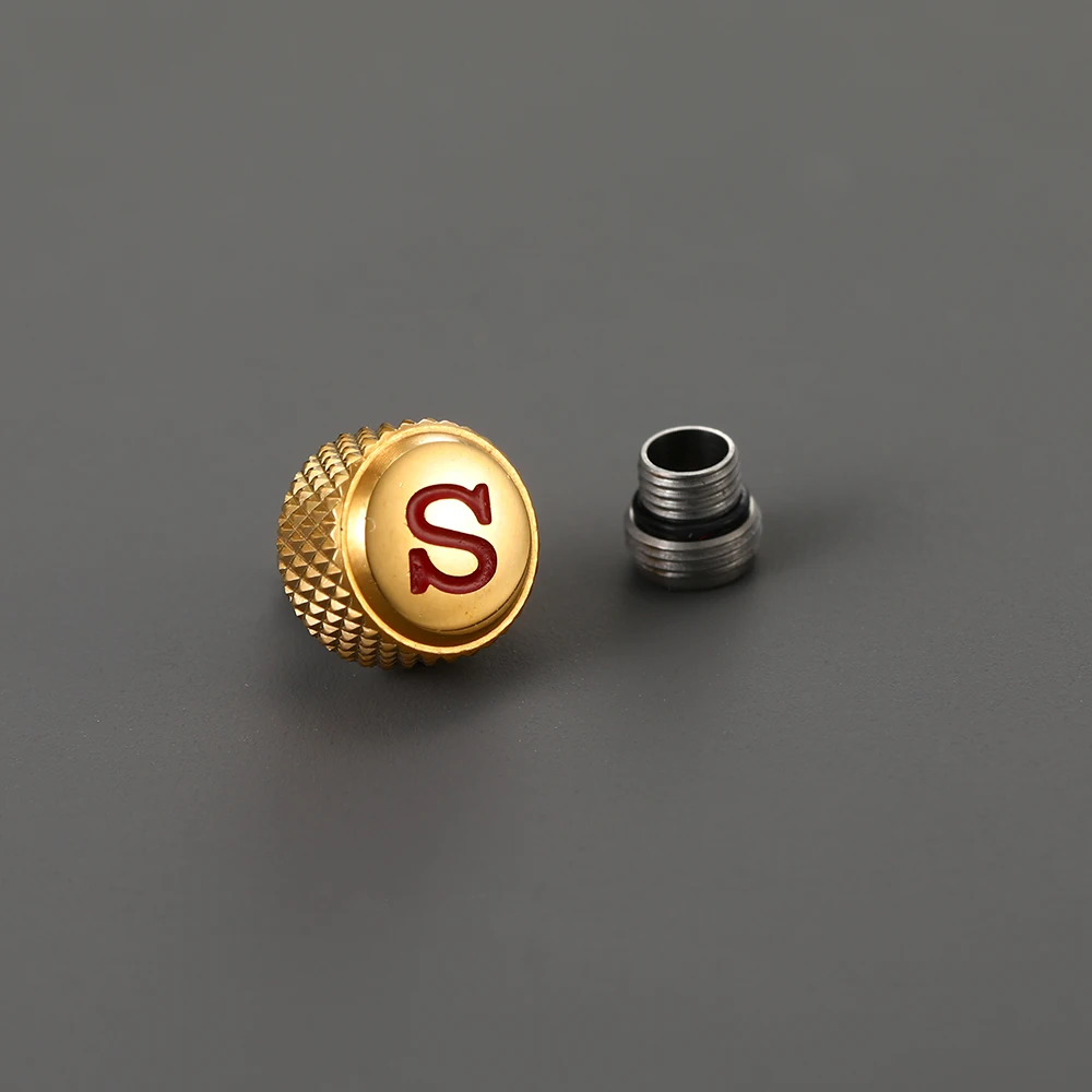 Mod Diy Knurled  Watch Crown Double Gasket For SKX007 SKX009 Engraved Signed 'S' Mod Fit nh35 nh36 6R15 Watch Movement