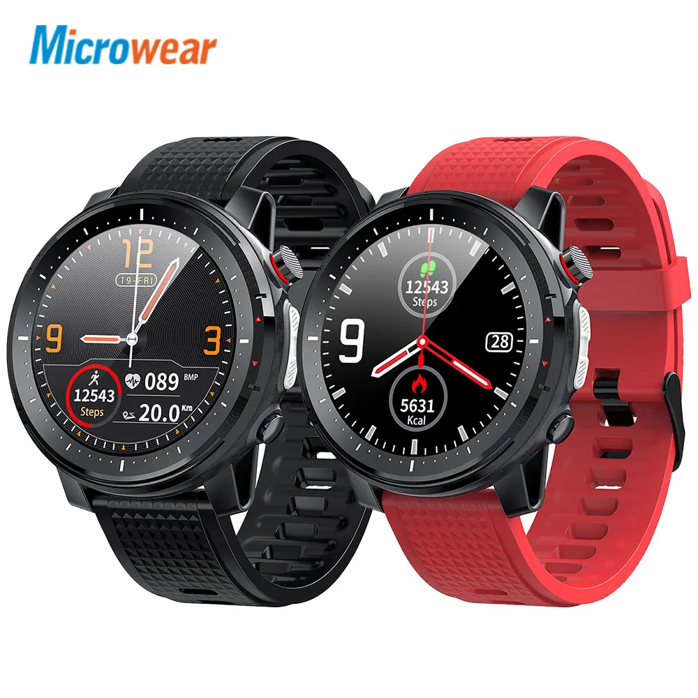 Смарт часы Microwear L15 мужские IP68 ЭКГ ФПГ артериальное давление