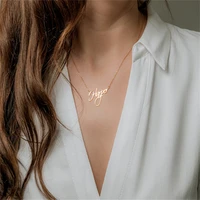 viking sword custom name necklace personalized stainless steel nameplate elegant minimalist women family jewelry christmas gift