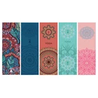 Коврик для йоги, портативный, моющийся, нескользящий, с принтом