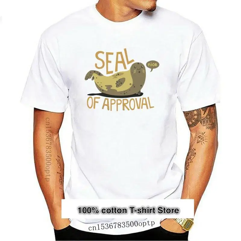 

Camiseta de animales divertidos para hombre, con sello de aprobación