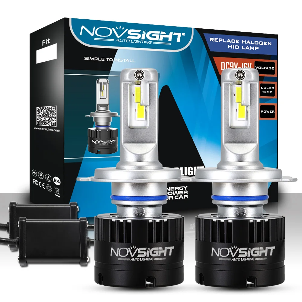 Novsight светодиодный светильник для автомобиля лампы 80 Вт 14400LM H1 H4 H7 H11 Светодиодный