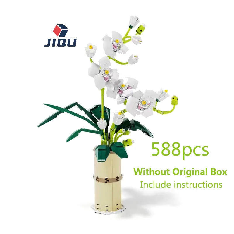 

Ideas Series Phalaenopsis Peach Flowers Bouquets Plants Model Building Blocks Bricks Plum Blossom Kids Toys Girls Birthday Gifts