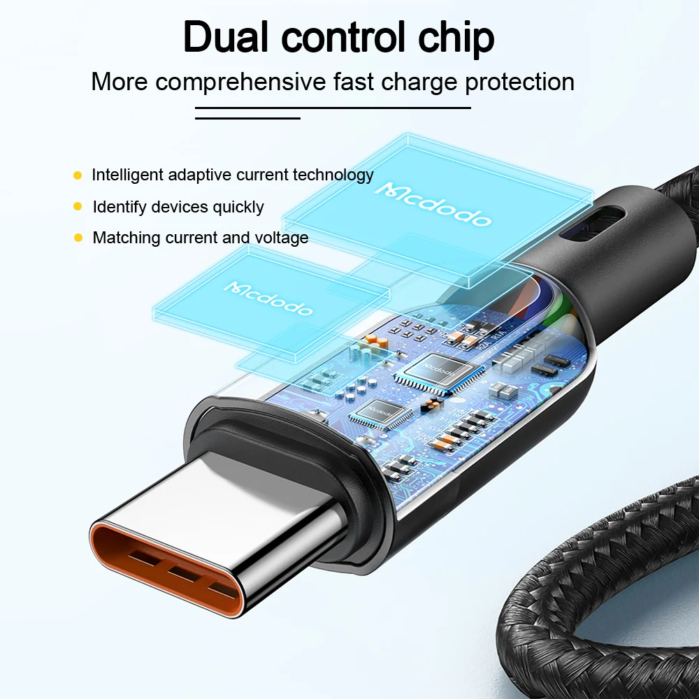 mcdodo 2 in 1 pd 100w type c cable fast charging for samsung xiaomi huawei flat laptop macbook pro usb c phone charge data cord free global shipping